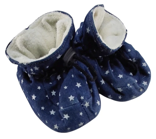 Denimlook blå hjemmefutter str. 20-21