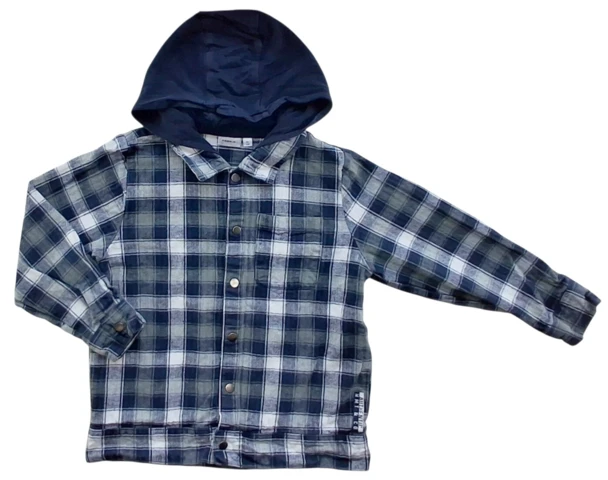 Name it tyk langærmet ternet skjortejakke str. 116