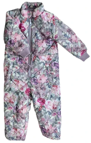 Name it lys lilla blomstret termoheldragt str. 80