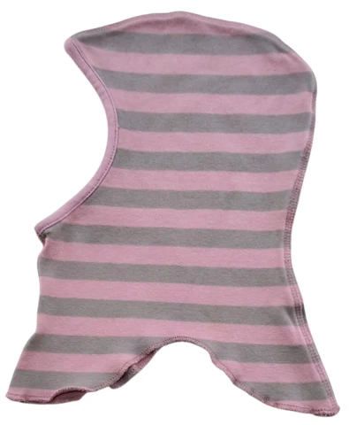 Mikk-Line rosa og gråstribet elefanthue str. 86-92