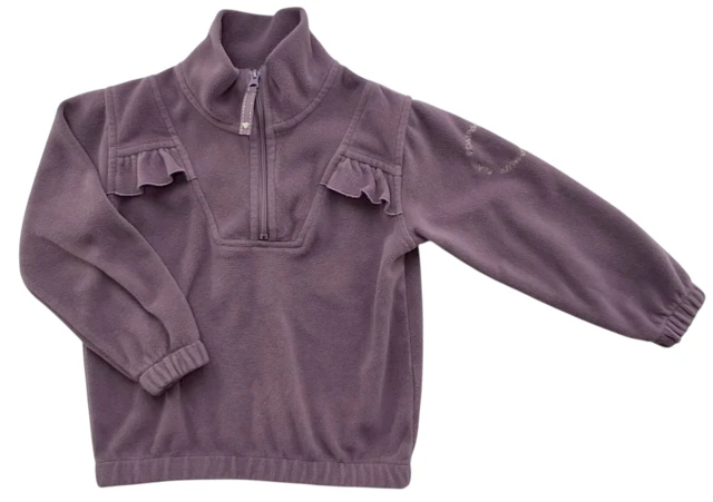 Pomp de lux lilla langærmet fleece trøje str. 98-104