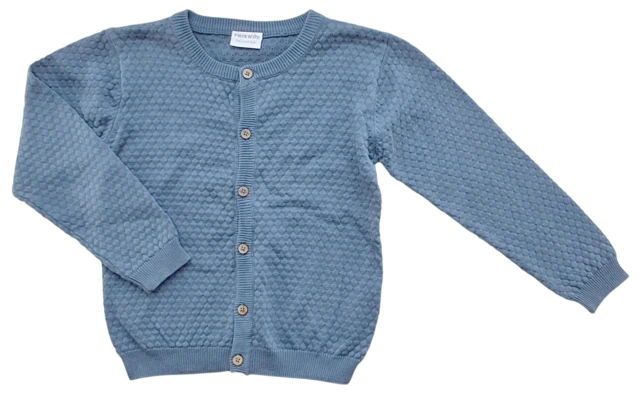 Friends blågrå langærmet finstrikket trøje str. 116