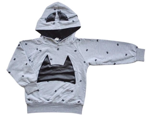 Lysegrå langærmet tynd sweatshirt str. 110