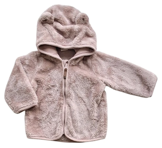 H&M rosa langærmet teddytrøje str. 68