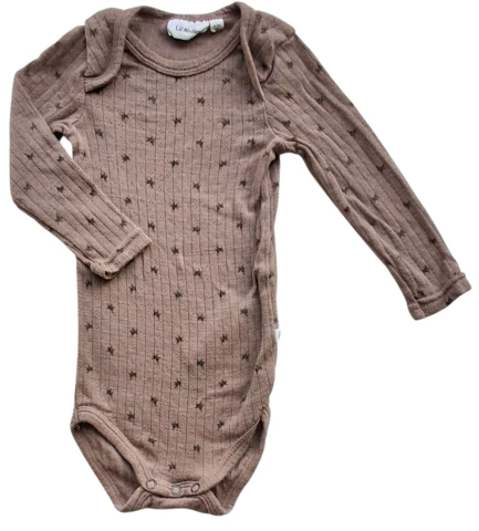 Lil'Atelier lysebrun langærmet uld body str. 74