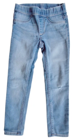 H&M blå bløde denim jeggings str. 104