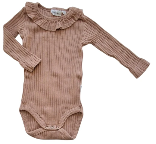 Lil'Atelier lysebrun langærmet rib body str. 68