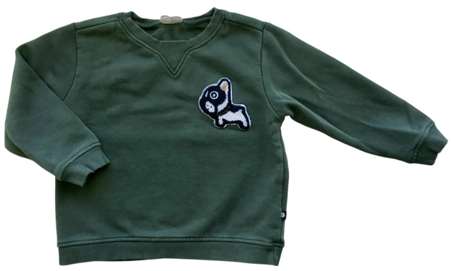 Pomp de lux mørkegrøn langærmet sweatshirt str. 98