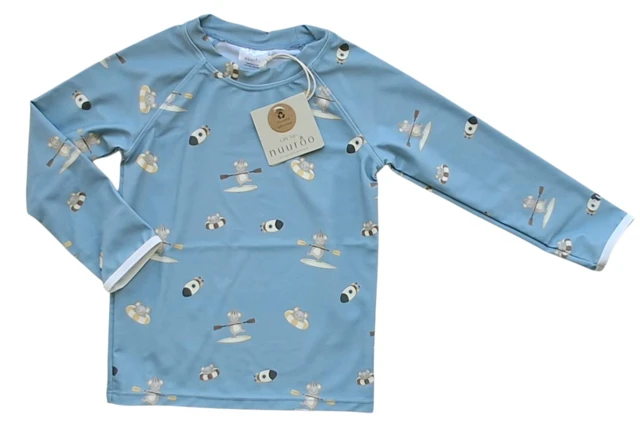 Ny Nuuroo blågrå langærmet UV badebluse str. 98-104