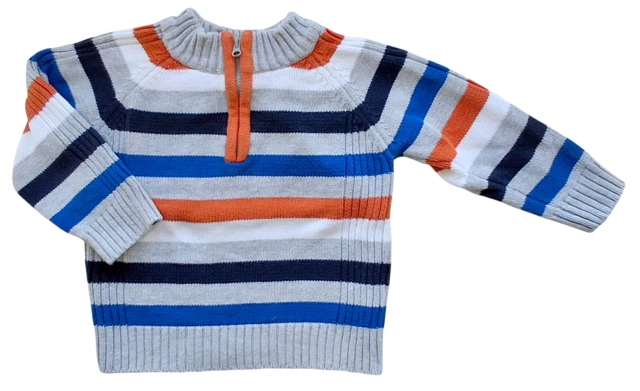 Sprout lysegrå stribet langærmet trøje str. 2 år