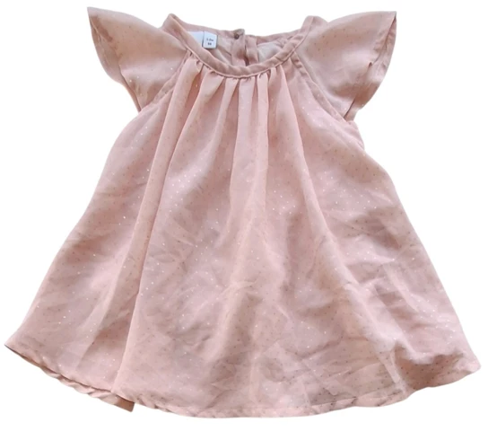 Name it rosa eller ferskenfarvet kjole str. 56
