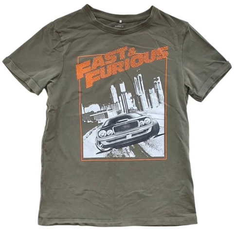 Name it grønlig kortærmet T-shirt str. 146-152