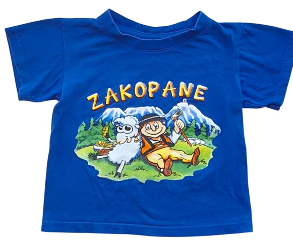 B&C collection blå kortærmet T-shirt str. 86-92