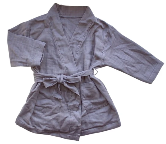 Ny Nuuroo grålilla blød morgenkåbe str. 3-4 år