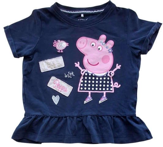 Name it mørkeblå kortærmet bluse str. 98