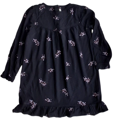 Pomp de lux sort langærmet kjole str. 110-116