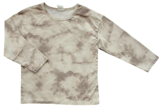 H&M beige batikfarvet langærmet bluse str. 92