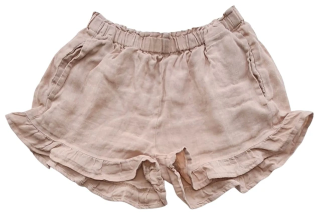 Marmar lys laksefarvet-rosa hør shorts str. 4 år