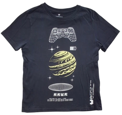 H&M sort kortærmet T-shirt str.146-152