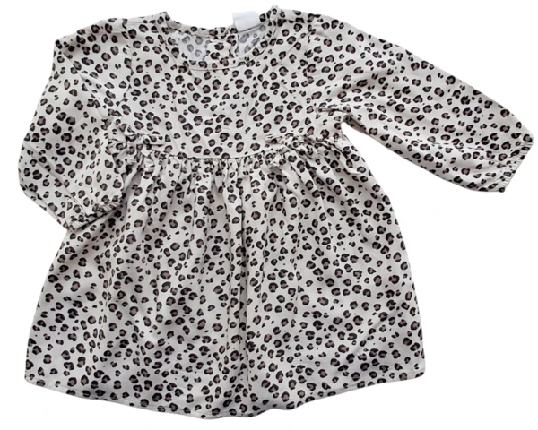 H&M beige tynd langærmet kjole str. 68