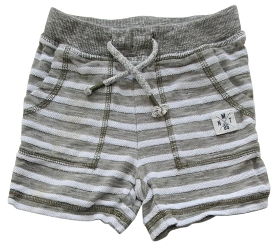 Name it grågrønne stribede sweat shorts str. 92