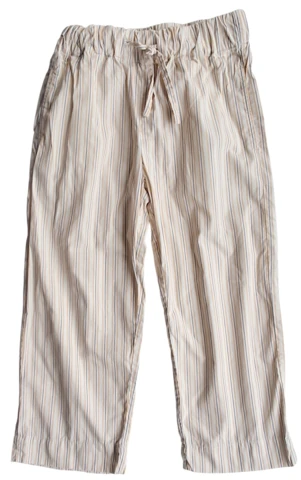 Pomp de lux råhvide stribede sommerbukser str. 110-116