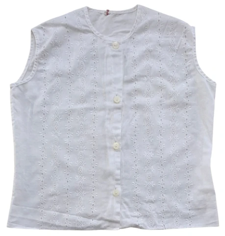 Tynd hvid bomulds sommertop str. 8 år