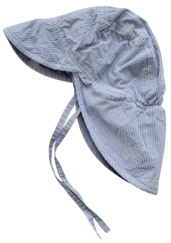 Wheat hvid og blåstribet sommer hat str. M