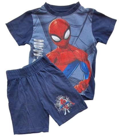 Marvel mørkeblåt Spiderman sommersæt str. 98-104
