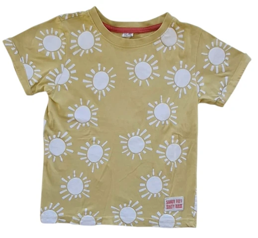 Zeeman gul kortærmet T-shirt str. 110-116