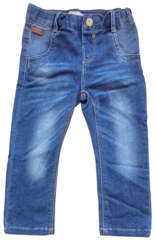 Name it blå elastisk denimbukser str. 98