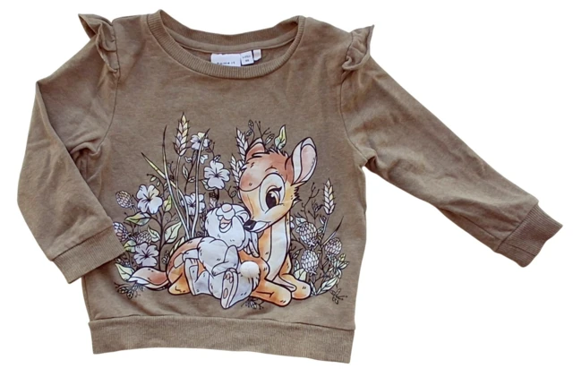 Name it lysebrun langærmet sweatshirt str. 86