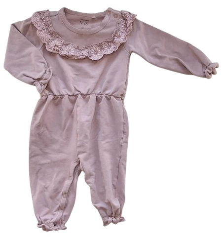 VRS pudderfarvet sweat heldragt str. 74