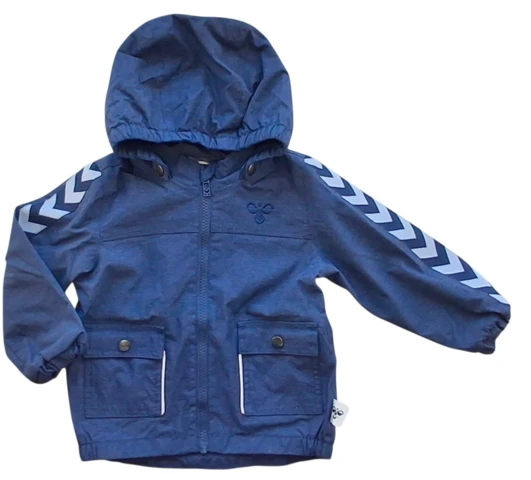 Hummel blå langærmet softshell jakke str. 86