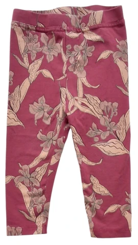 Petit mørk røde lange leggings str. 74