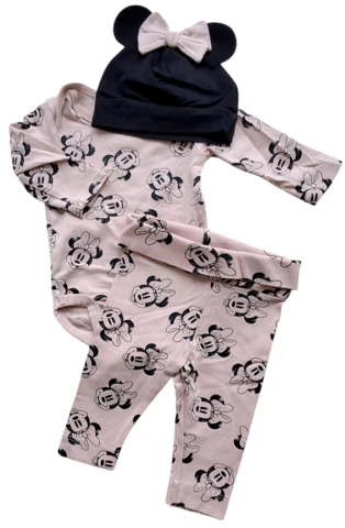 H&M rosa og sort babysæt str. 56