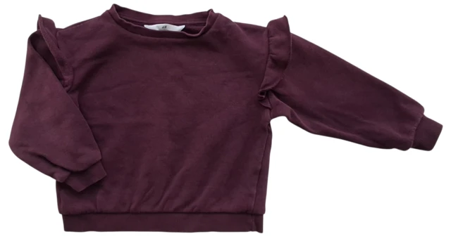 H&M bordeauxrød langærmet sweatshirt str. 98