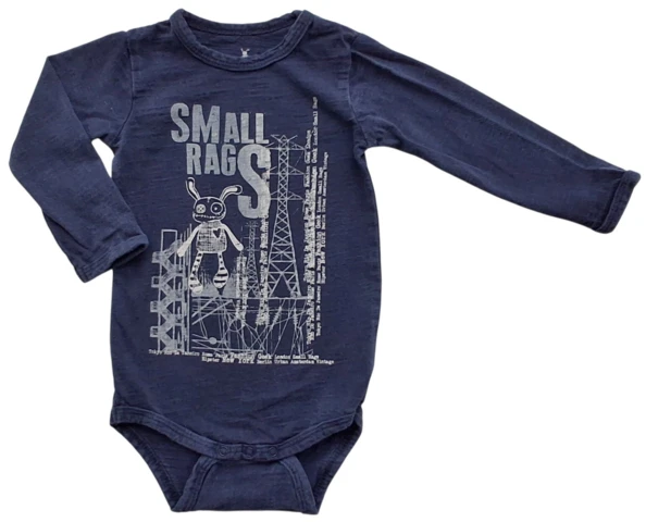 Small stuff mørkeblå langærmet body str. 74
