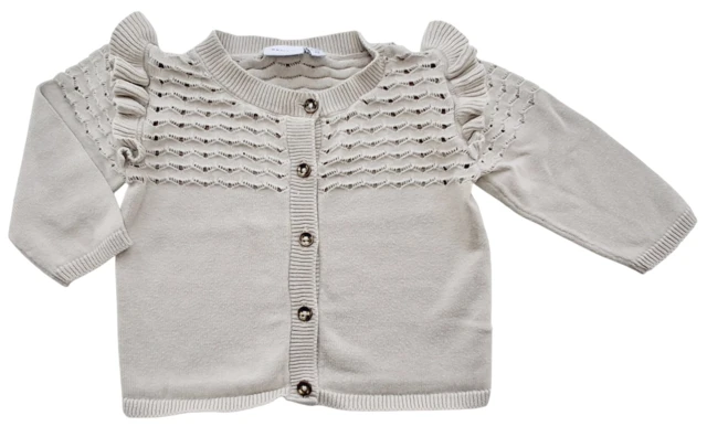 Name it beige finstrikket cardigan str. 74