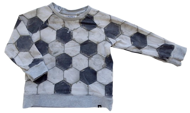 Molo lysegrå langærmet tynd sweatshirt str. 86