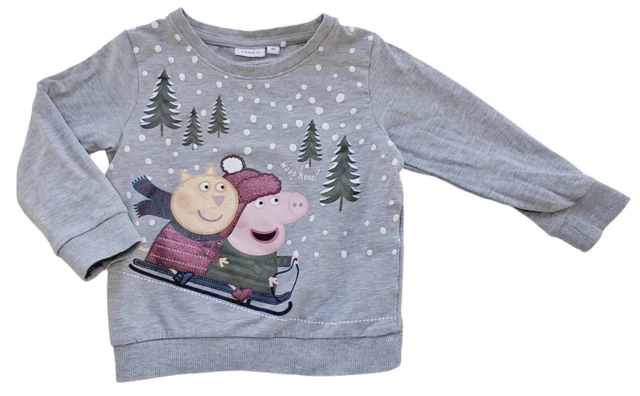 Name it lysegrå langærmet sweatshirt str. 86