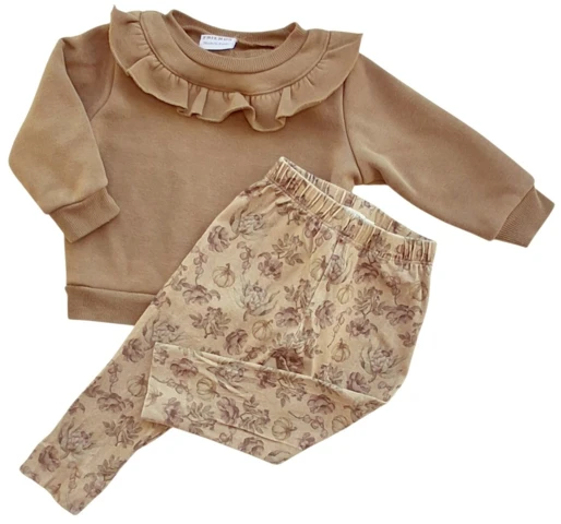 Friends sweatshirt og Lil'Atelier lysebrune leggings str. 74