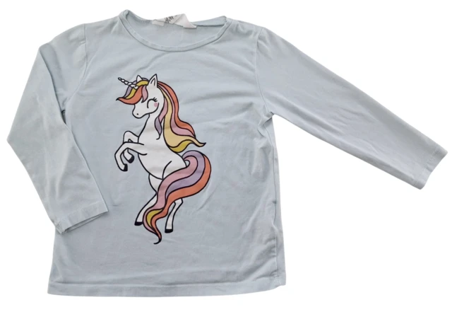 H&M lyseblå langærmet T-shirt str. 98-104