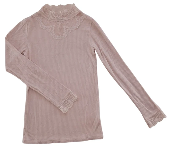 VRS rosa langærmet bluse str. 122-128