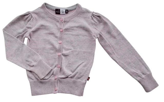 Molo lyserød og lysegrå meleret cardigan str. 98-104