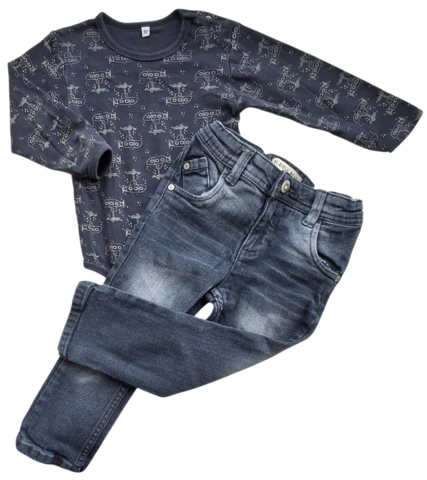 Poco Piani blågrå denimbukser str. 92