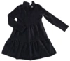 VRS sort langærmet velour kjole str. 98-104