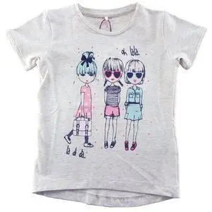 Ny Name it gråmeleret kortærmet t-shirt str. 80