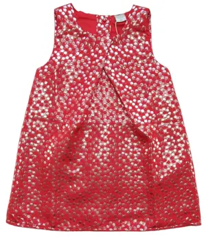 Ny Name it rød kjole med fine sølv pletter