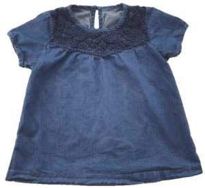 Friends blå tynd denim tunika str. 116